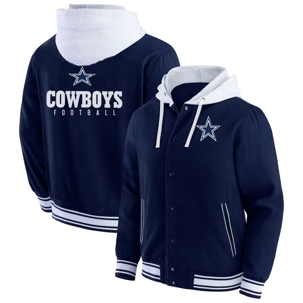 Men 2026 NFL Dallas Cowboys  jacket hoodie Blue 012